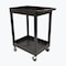 Luxor Plastic Utility Tub Cart - 24" x 18" -Two Shelves, Heavy Duty Casters -  Black SEC11HD-B - alternate 1
